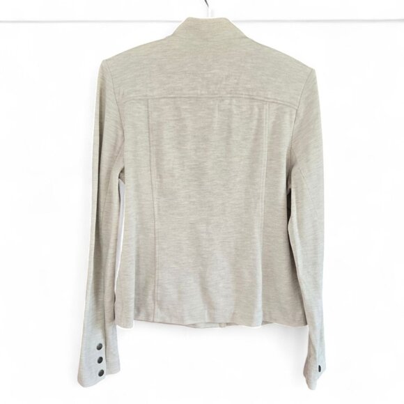 Cabi Womens Heather Cream Double Breasted Knit Military Jacket Size Medium - Picture 3 of 5